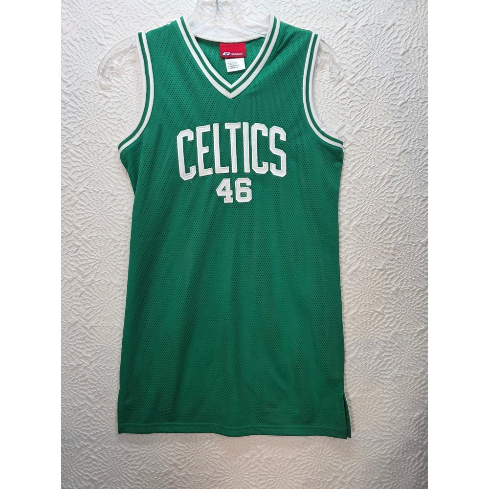 Reebok Boston Celtics Jersey Youth Large 14 Green Good Stitched 1946 Inaugural